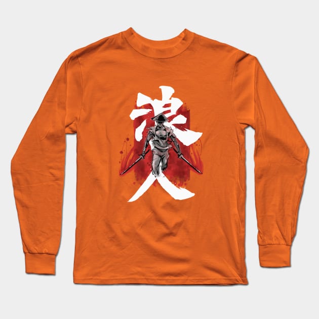 Ronin (BIG Kanji) Long Sleeve T-Shirt by Rorus007